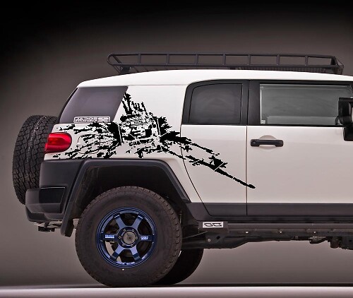Mud Splash Achterzijde Vinyl Decal Kit voor Toyota FJ Cruiser