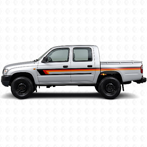 Triple Strepen Deurzijde Vinyl Sticker voor Toyota Hilux 1997-2004 1