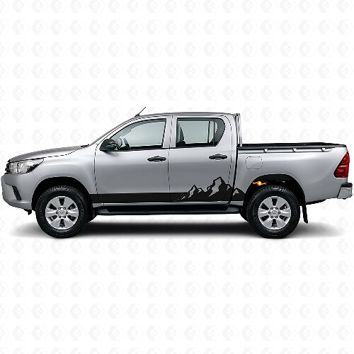 Bergachtige Dunne Strepen A-stijl Vinyl Decal voor Toyota Hilux 2015+ 1