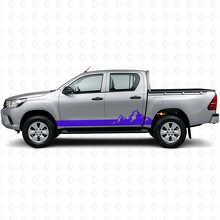 Bergachtige Dunne Strepen A-stijl Vinyl Decal voor Toyota Hilux 2015+ 2