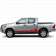 Bergachtige Dunne Strepen A-stijl Vinyl Decal voor Toyota Hilux 2015+ 3