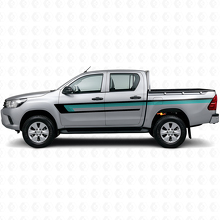 Triple Strepen Deurzijde Vinyl Decal voor Toyota Hilux 2015+ 2
