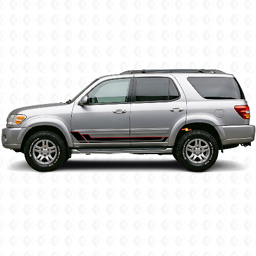 Twin Stripes Rocker Panel Vinyl Decal Kit voor Toyota Sequoia 2000-2007