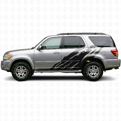 Modderspat Grafische Zijvinylsticker voor Toyota Sequoia 2000-2007 1