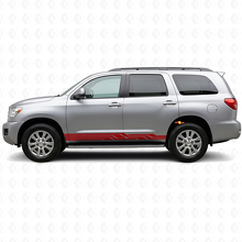 Vinylsticker met door elkaar verweven strepen voor dorpel Toyota Sequoia 2007-2022 3