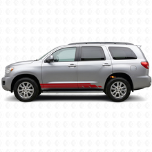 Gebogen Strepen Rocker Panel Vinyl Decal Kit voor Toyota Sequoia 2007-2022 3
