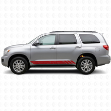 Topografische Stijl Strepen Deur Vinyl Sticker voor Toyota Sequoia 2007-2022 3