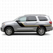 Twin Stripes Zijkant Vinyl Decal Kit voor Toyota Sequoia 2007-2022 2