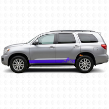 Mountains Style Strepen Rocker Panel Vinyl Decal Kit voor Toyota Sequoia 2007-2022 2