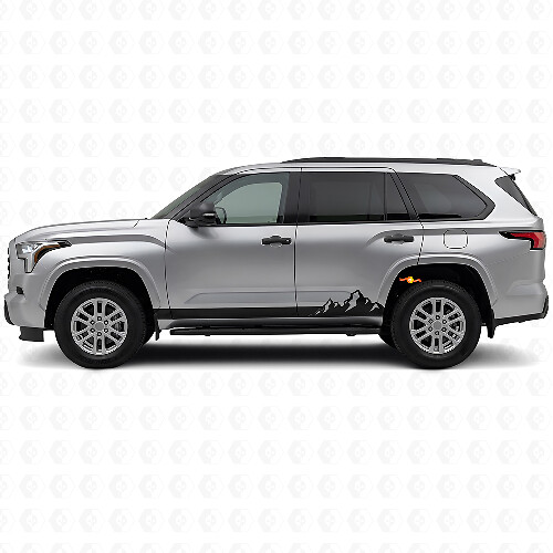 Mountains Dunne Strepen Rocker Panel Vinyl Decal voor Toyota Sequoia 2022+ 1