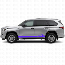 Mountains Dunne Strepen Rocker Panel Vinyl Decal voor Toyota Sequoia 2022+ 2