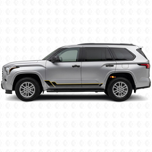 Tweelingstrepen dorpel vinyl decal set voor Toyota Sequoia 2022+ 2