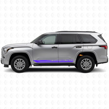 Geblokte Gebogen Strepen Rocker Panel Vinyl Decal voor Toyota Sequoia 2022+ 2