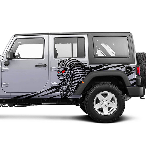 Boze Farao Zijde Vinyl Sticker voor Jeep Wrangler Unlimited 1
