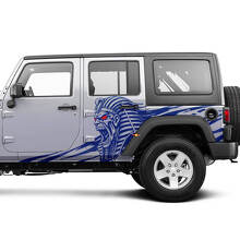 Boze Farao Zijde Vinyl Sticker voor Jeep Wrangler Unlimited 2