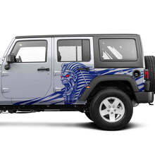 Boze Farao Side Vinyl Decal Kit voor Jeep Wrangler Unlimited_2