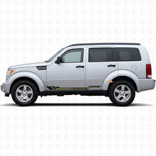 Gebogen Strepen Rocker Panel Vinyl Sticker voor Dodge Nitro 2007-2011 2