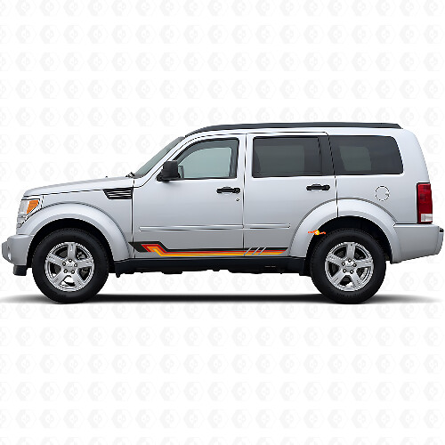 Vintage stijl zijstrepen vinylsticker voor Dodge Nitro 2007-2011 1