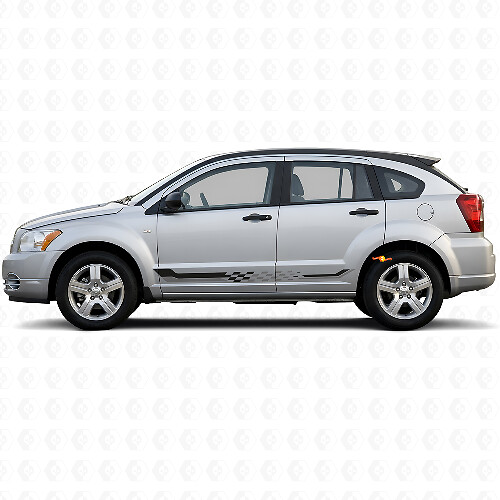Ruitenvlag Zijkanten Strepen Vinyl Sticker voor Dodge Caliber 2007-2012 1