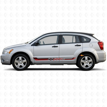 Ruitenvlag Zijkanten Strepen Vinyl Sticker voor Dodge Caliber 2007-2012 3