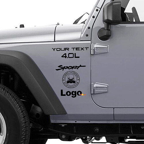 Zombie Outbreak Response Team Vinyl Decal Kit voor Jeep Wrangler Rubicon