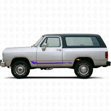 Honeycomb Strepen Zij Vinyl Decal voor Dodge Ramcharger 1974-1993 2