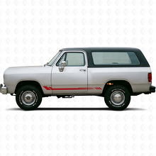 Honeycomb Strepen Zij Vinyl Decal voor Dodge Ramcharger 1974-1993 3