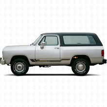 Gebogen Strepen Rocker Panel Vinyl Decal voor Dodge Ramcharger 1974-1993 2