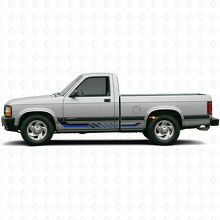 Ruitjesvlag Zijstrepen Vinyl Sticker voor Dodge Dakota 1987-1996 2
