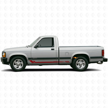 Honeycomb Strepen Zij Vinylstickers voor Dodge Dakota 1987-1996 3