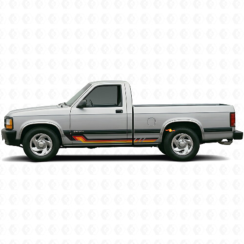 Vinylsticker Vintage Stijl Zijstrepen voor Dodge Dakota 1987-1996 1