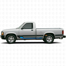 Vinylsticker Vintage Stijl Zijstrepen voor Dodge Dakota 1987-1996 2