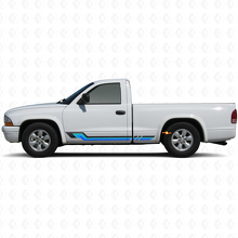 Vintage stijl zijkstrepen vinyl sticker voor Dodge Dakota 1997-2004 2