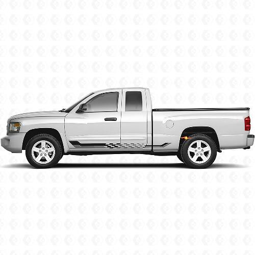 Ruitenvlag Zijstrepen Vinyl Sticker voor Dodge Dakota 2005-2011 1