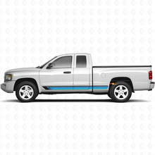 Vintage rechte strepen zijkant vinyl decal voor Dakota 2005-2011 2
