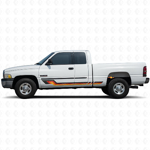 Vinylsticker in vintage stijl zijstrepen voor Dodge Ram 1500 1994-2001 1