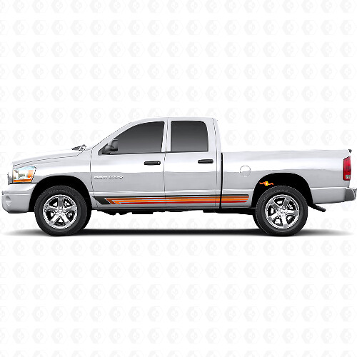 Vintage rechte strepen zijkant vinyl decal voor Ram 1500 2002-2008 1