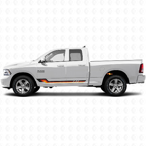 Vintage stijl zijkstrepen vinyl decal voor Dodge Ram 1500 2011-2018 1
