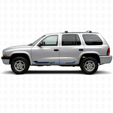 Vlaggenpatroon Zijstrips Vinyl Sticker voor Dodge Durango 1998-2003 2