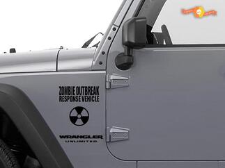 Jeep Rubicon Wrangler Zombie Outbreak Response Team Wrangler-stickerset #9