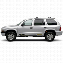 Gekromde Strepen Rocker Panel Vinyl Sticker voor Dodge Durango 1998-2003 2