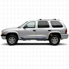 Racingstijl Zijkanten Strepen Vinyl Sticker voor Dodge Durango 1998-2003 2