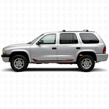 Racingstijl Zijkanten Strepen Vinyl Sticker voor Dodge Durango 1998-2003 3