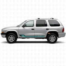 Vintage stijl zijstrepen vinyl decal voor Dodge Durango 1998-2003 2