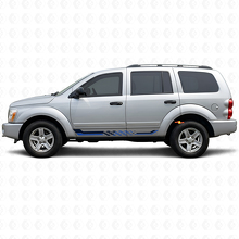 Zijstrepen vinylsticker met geblokte vlag voor Dodge Durango 2004-2009 2