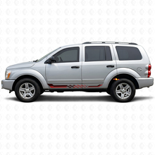 Zijstrepen vinylsticker met geblokte vlag voor Dodge Durango 2004-2009 3