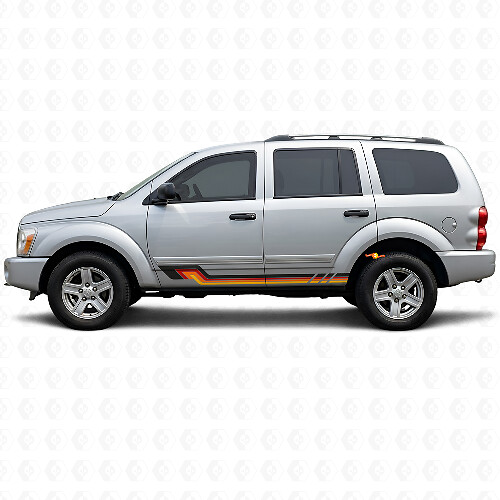 Vintage stijl zijstrepen vinyl decal voor Dodge Durango 2004-2009 1
