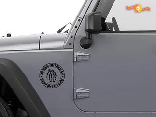 Jeep Rubicon Wrangler Zombie Hand Outbreak Response Team Wrangler Sticker