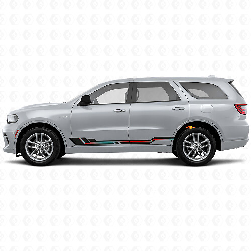 Gebogen Strepen Rocker Panel Vinyl Sticker voor Dodge Durango 2011+