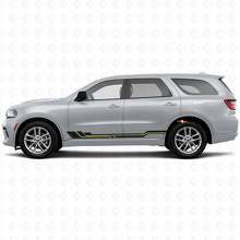 Gebogen Strepen Rocker Panel Vinyl Sticker voor Dodge Durango 2011+ 2